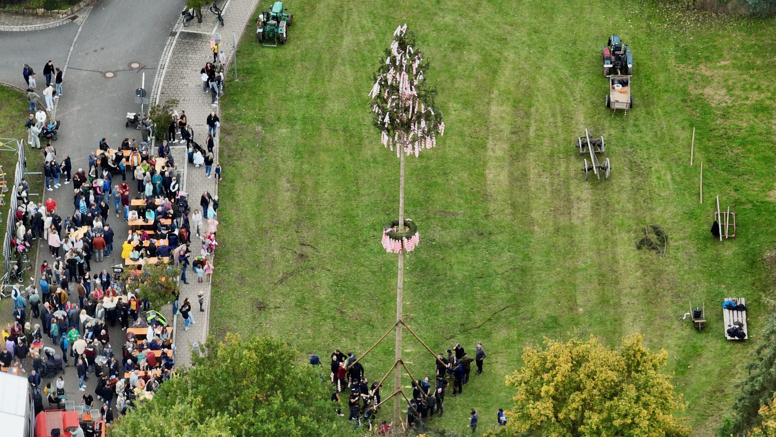 Hallerndorfer Kirchweihbaum 2024 wird aufgestellt